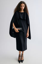 Opera Cape Maxi Dress Black
