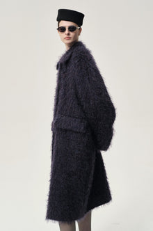 Modernist Mohair Coat Midnight
