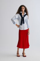 Velvet Mermaid Skirt Crimson