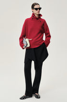Layered Skirt Trousers Black