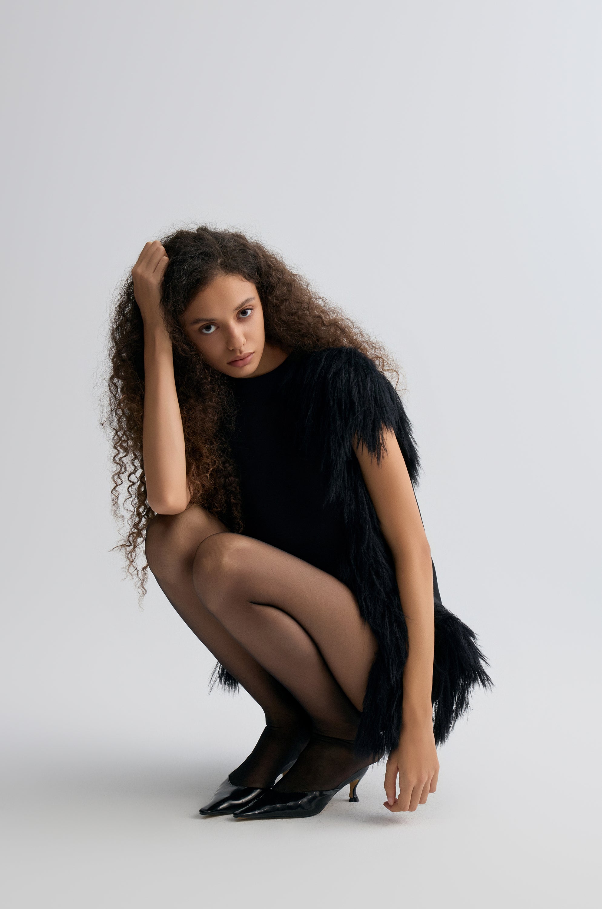 Side-Trim Wool Dress