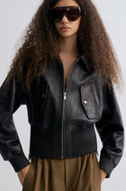 Leather Bomber Jacket