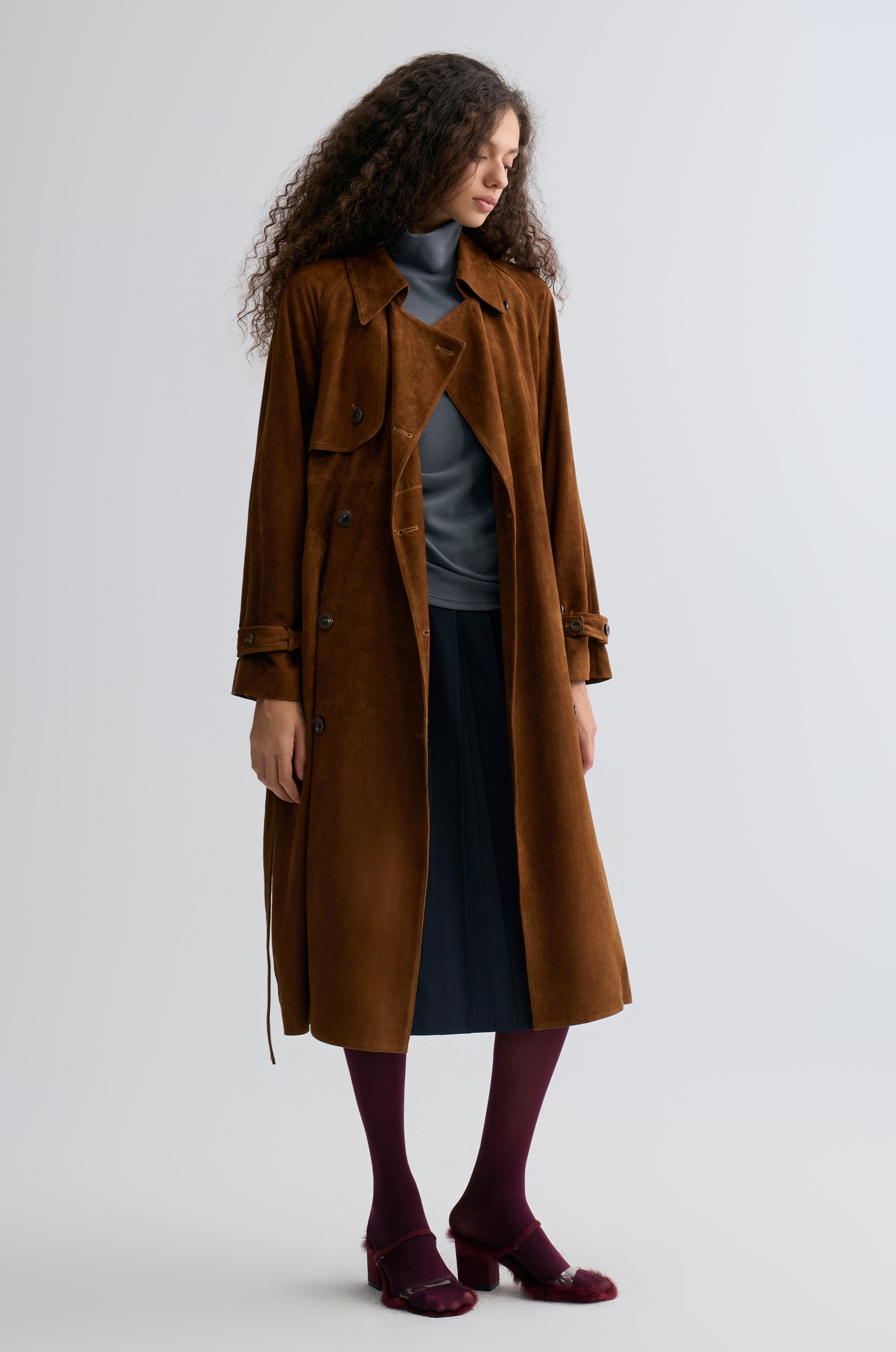 Bonnie Trenchcoat in Suede
