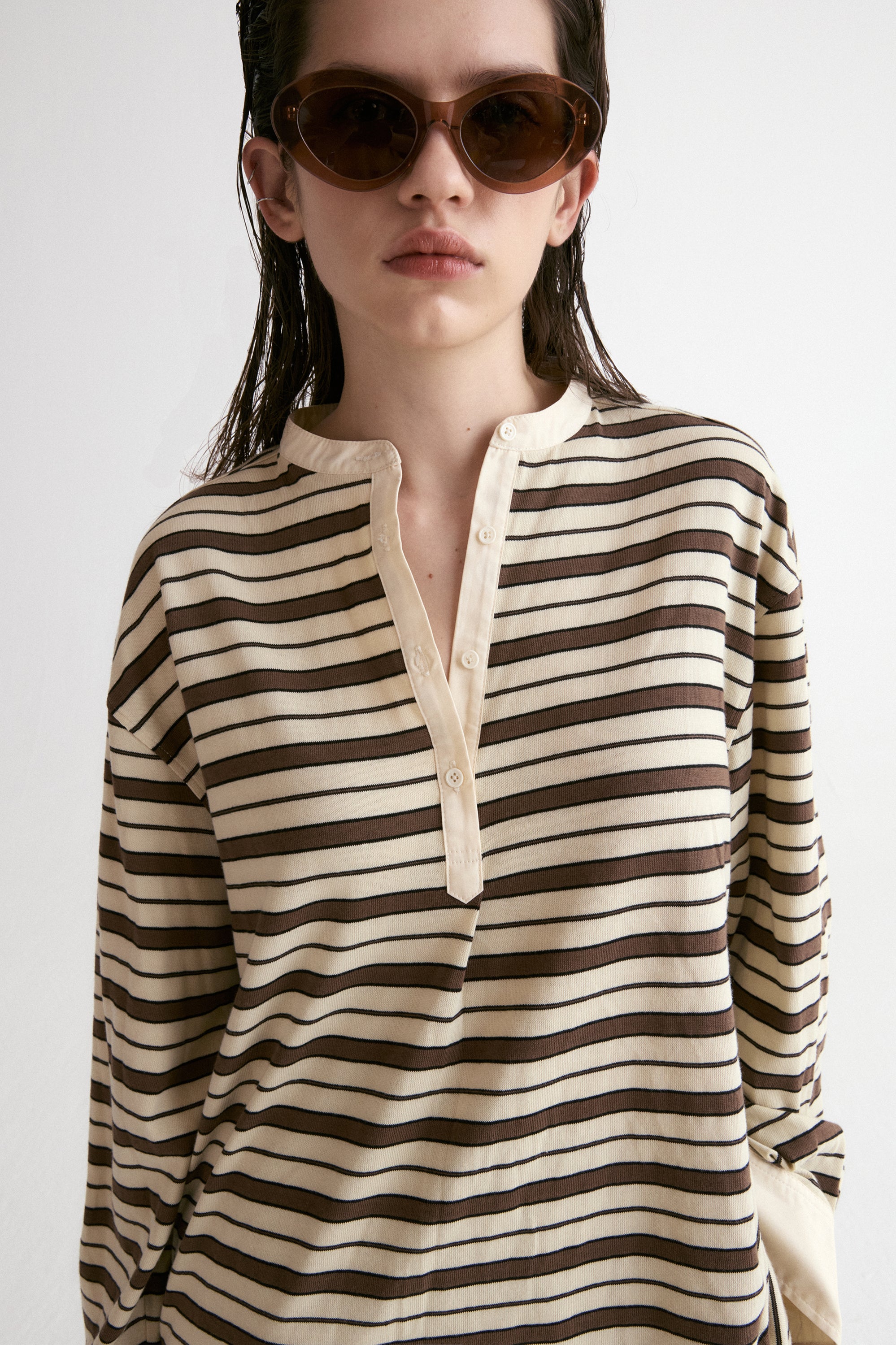Long-Sleeve Striped T-shirt