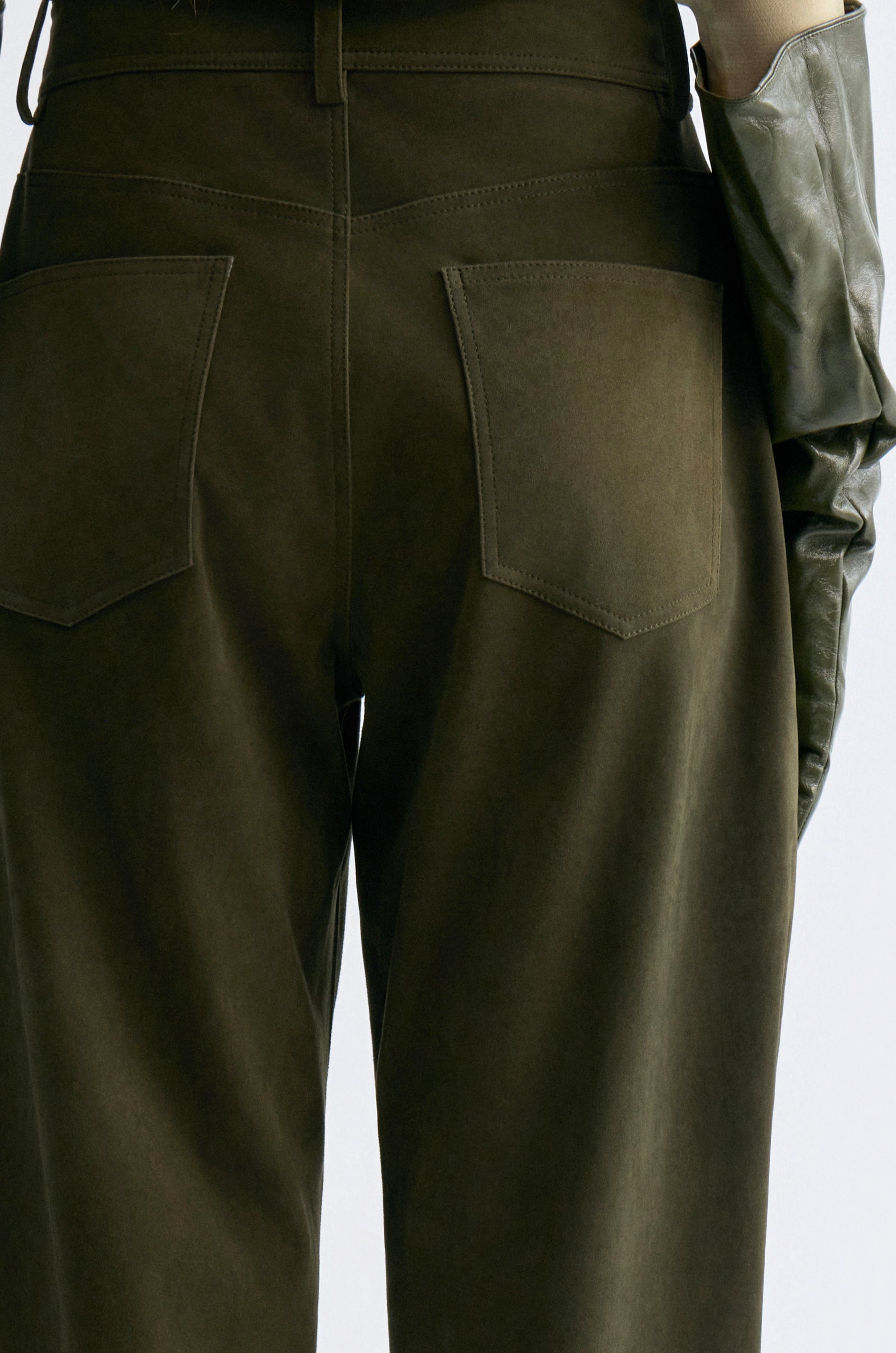 Suede Balloon Pants