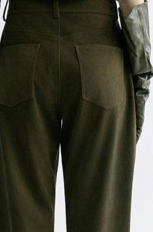 Suede Balloon Pants