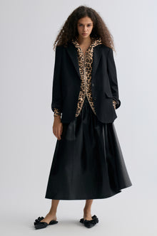 Boxy Single-Breasted Blazer Black
