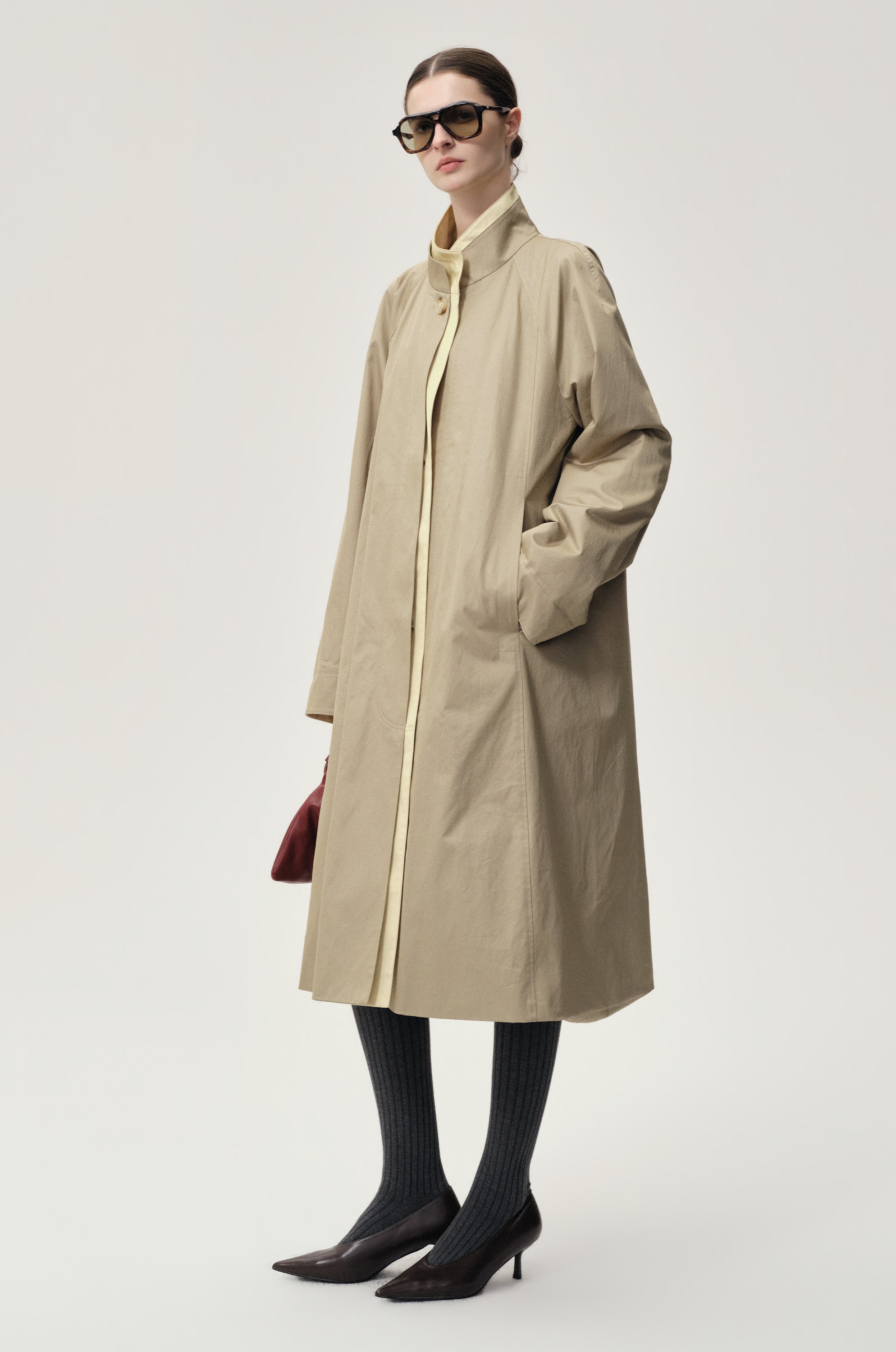Amelie Trench Coat Khaki Beige/Butter