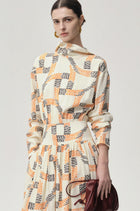 Printed Trompe-L'Ceil Dress Multi