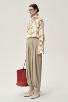 Printed Reversed Collar Shirt Ivory