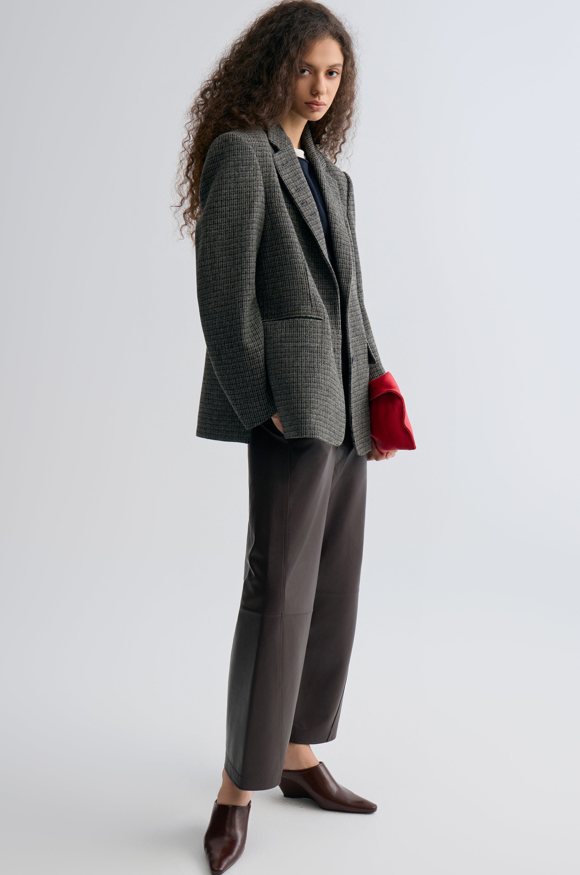 Boxy Check Blazer