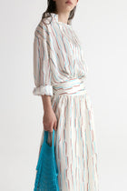 Santorini Twisted Shirt in Viscose Silk