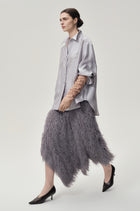Stud-embellished Shirt Pale Grey