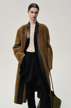 Cléo Shearing Robe Coat Tabacco/ Black