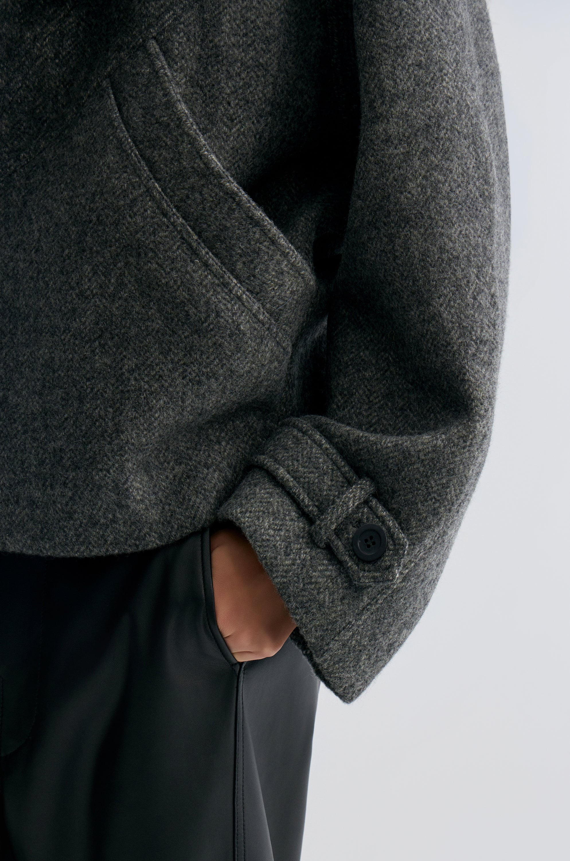 Retro Herringbone Wool Jacket