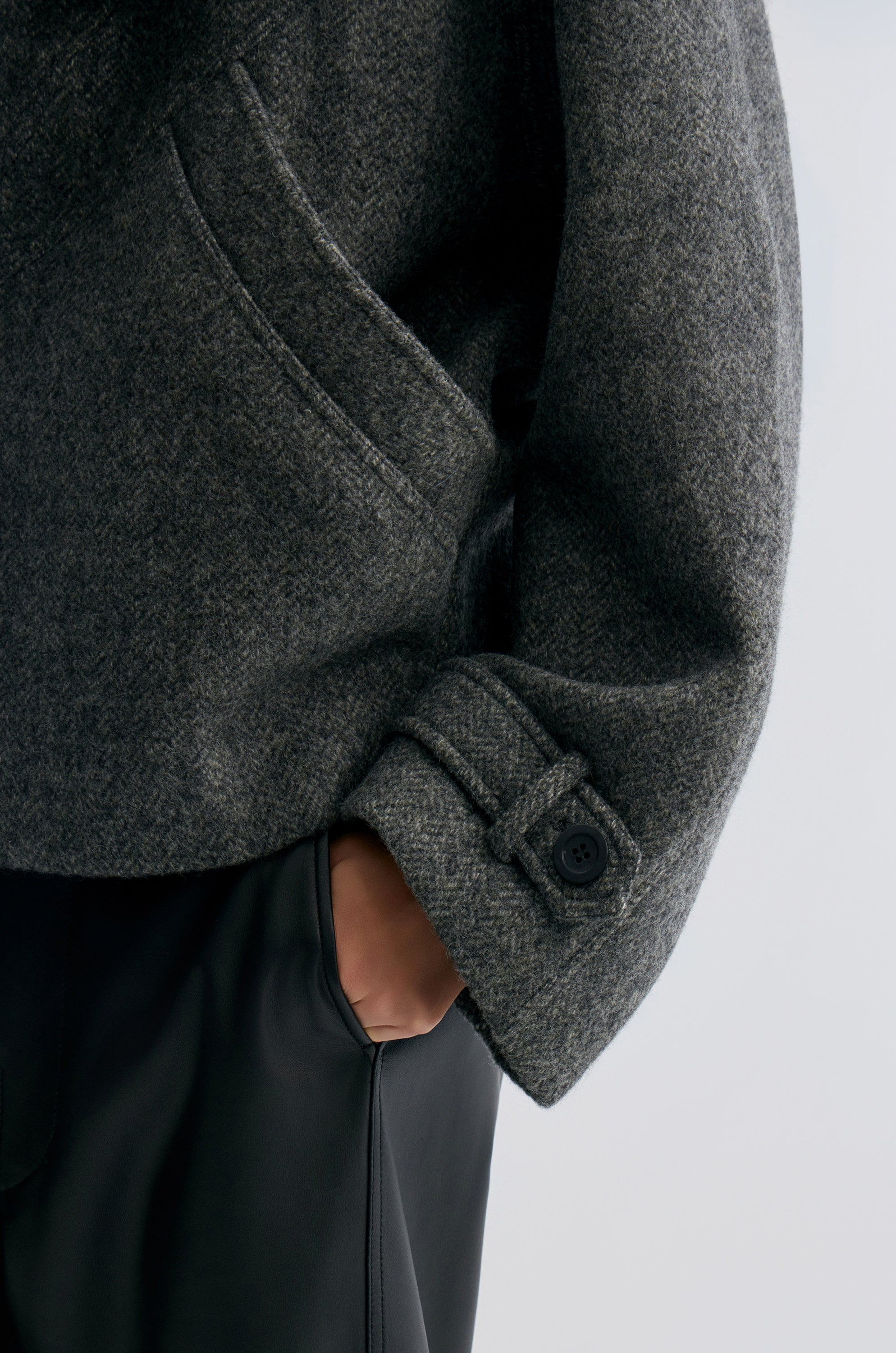 Retro Herringbone Wool Jacket