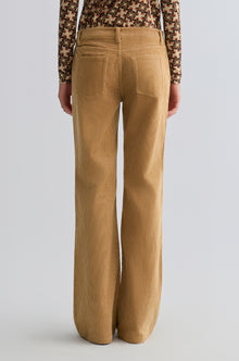 Corduroy Flared Trousers Sand