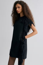 Side-Trim Wool Dress