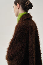 Modernist Mohair Coat Dark Brown