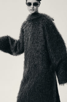 Modernist Mohair Coat Midnight
