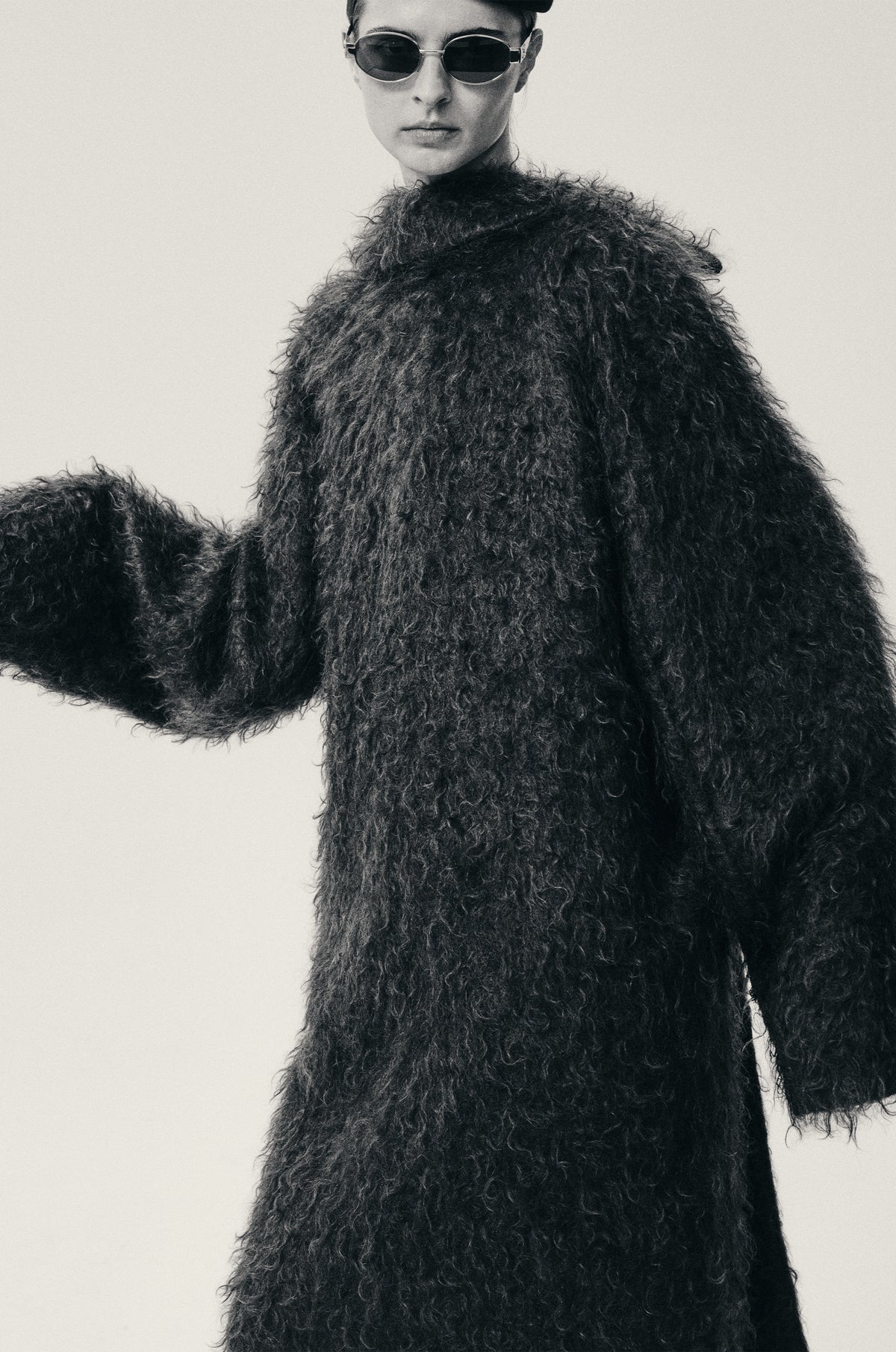 Modernist Mohair Coat Midnight