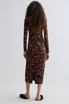 Deconstructed Printed Wool Dress