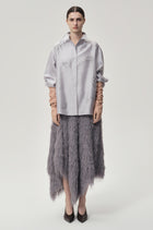 Stud-embellished Shirt Pale Grey