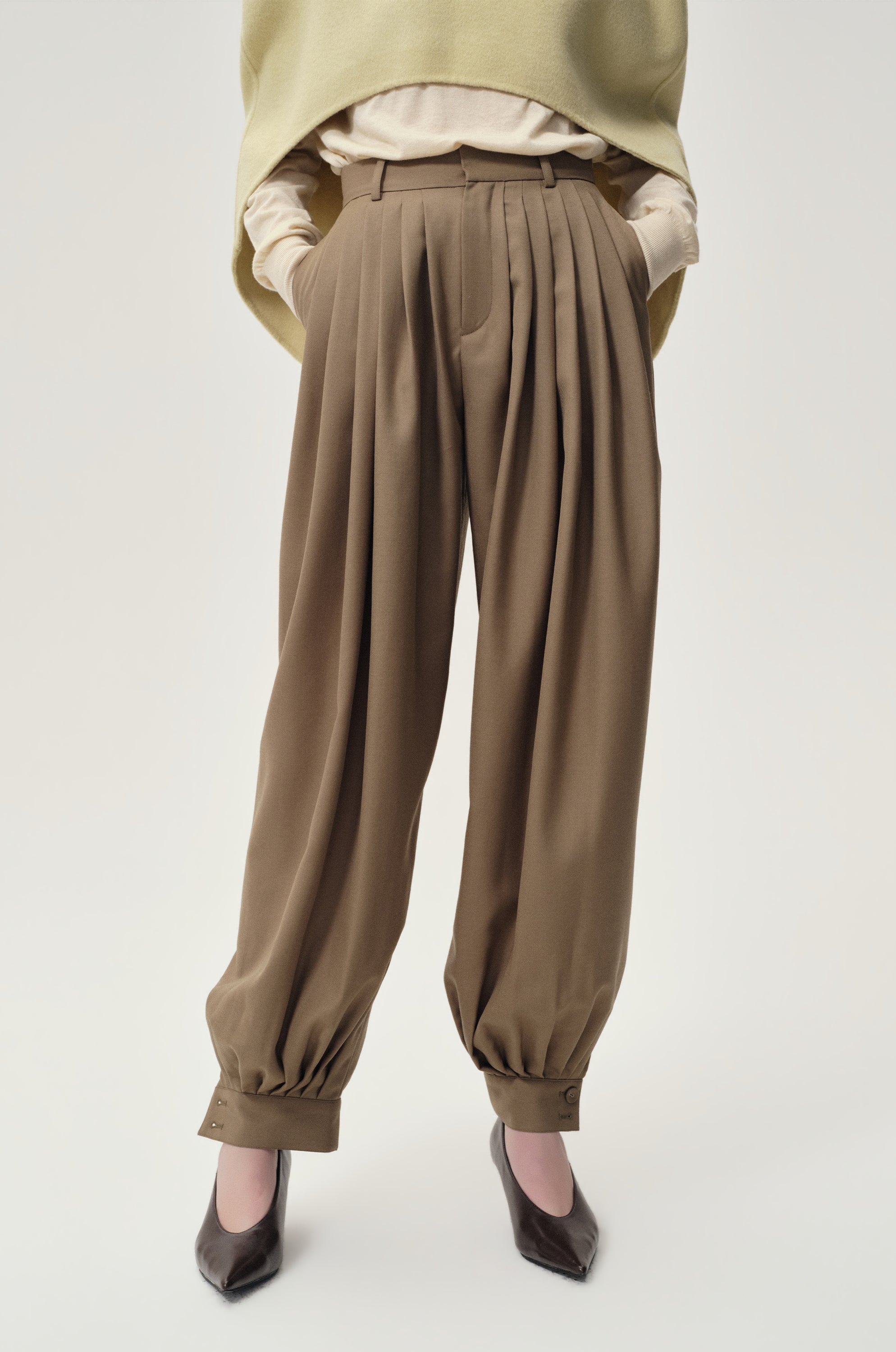 Balloon Pleat Trousers Pepper