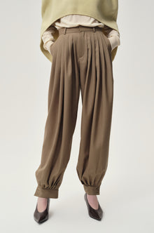Balloon Pleat Trousers Pepper