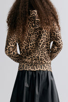 Leopard-print Zipper Hoodie