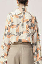 Printed Reversed Collar Shirt Ivory