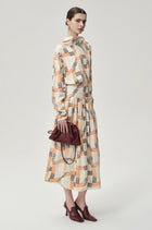 Printed Trompe-L'Ceil Dress Multi