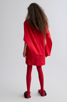 Opera Cape Dress Crimson