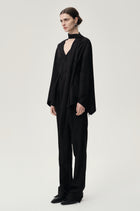 Reversible Scarf Blouse Black