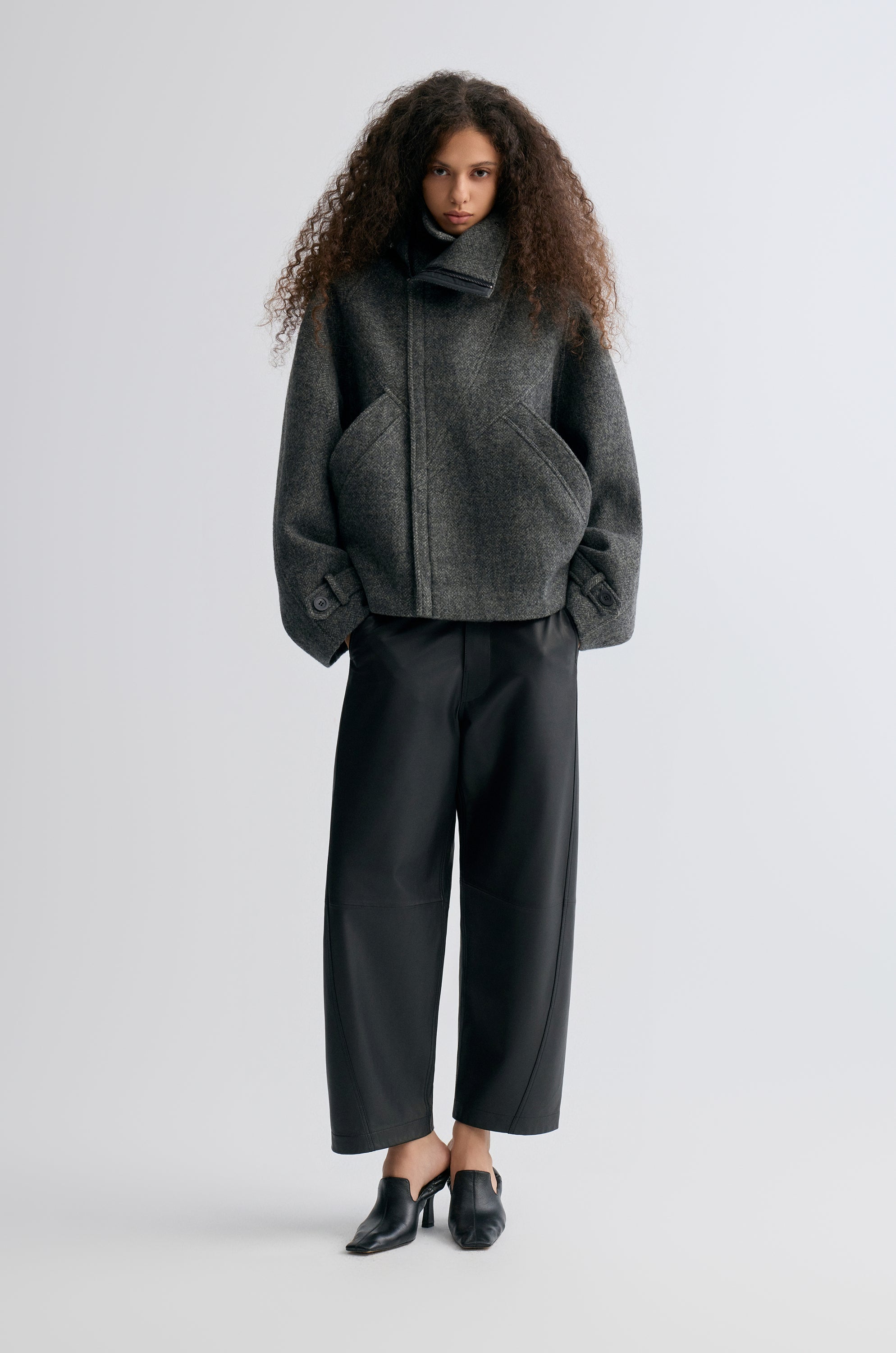 Retro Herringbone Wool Jacket