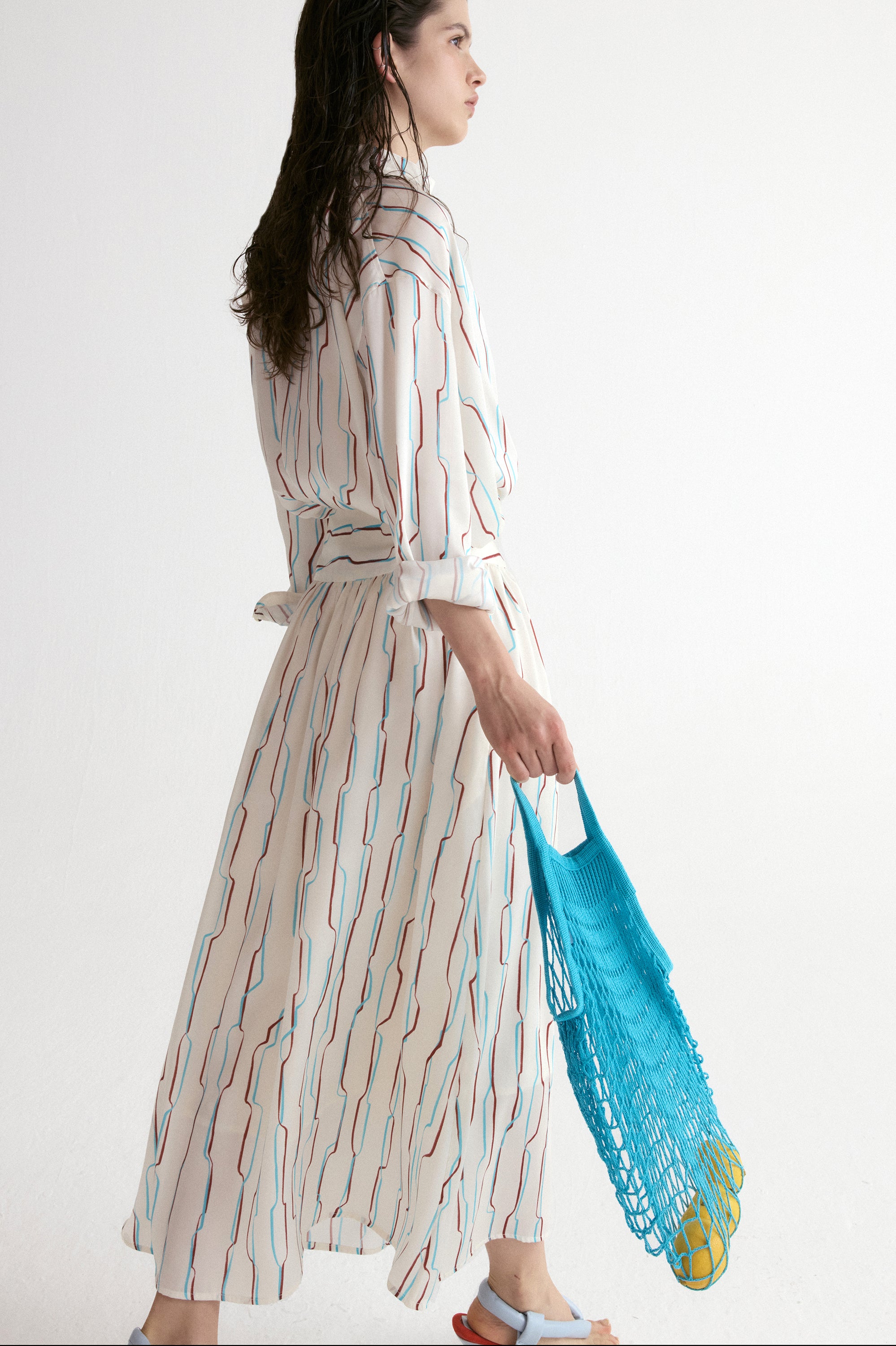Santorini Twisted Shirt in Viscose Silk