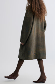 Reversible Twill and Check Trench Coat