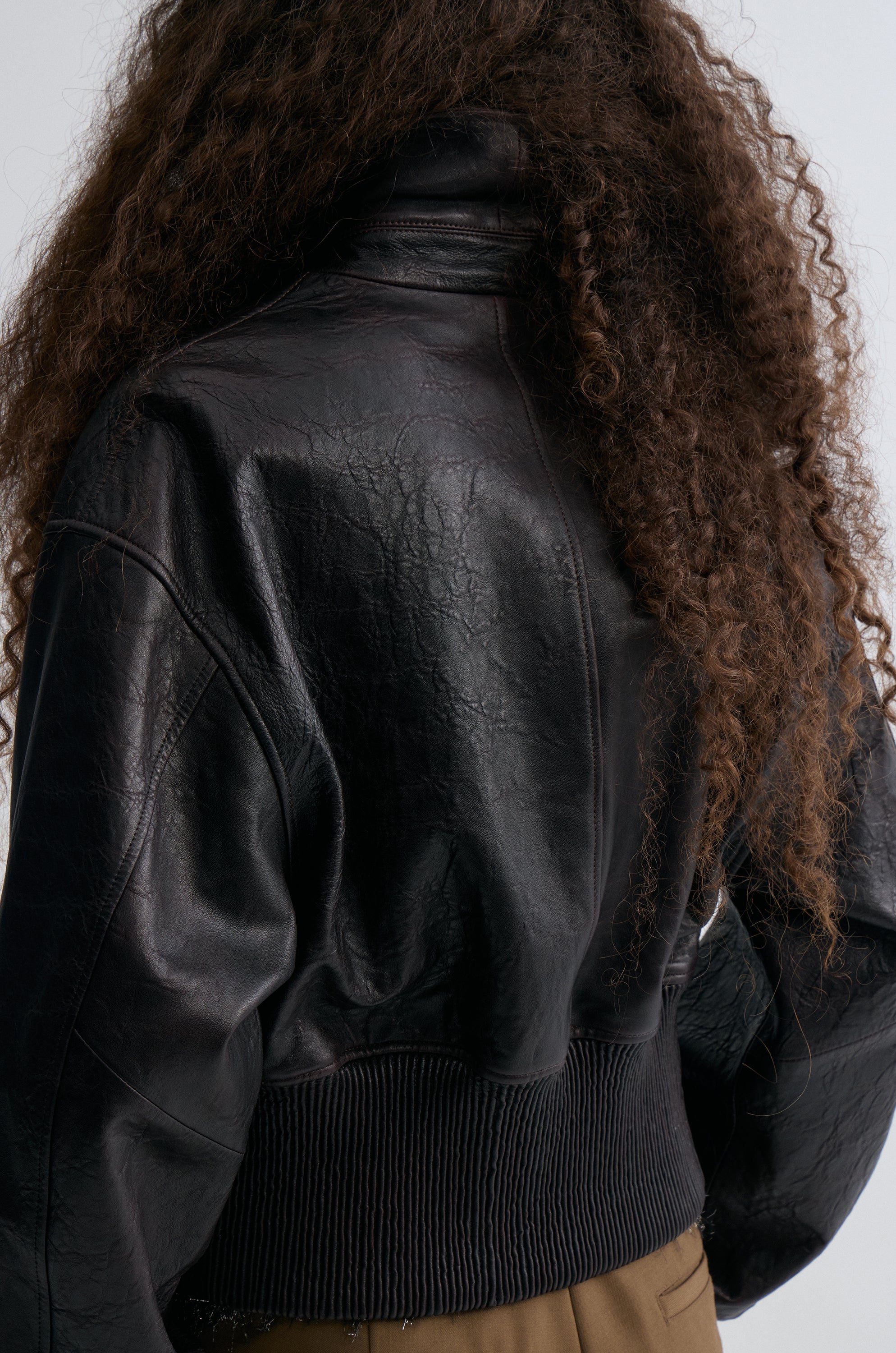 Leather Bomber Jacket