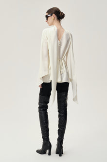 Reversible Scarf Blouse Ecru