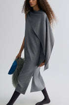 Opera Cape Maxi Dress Grey Melange