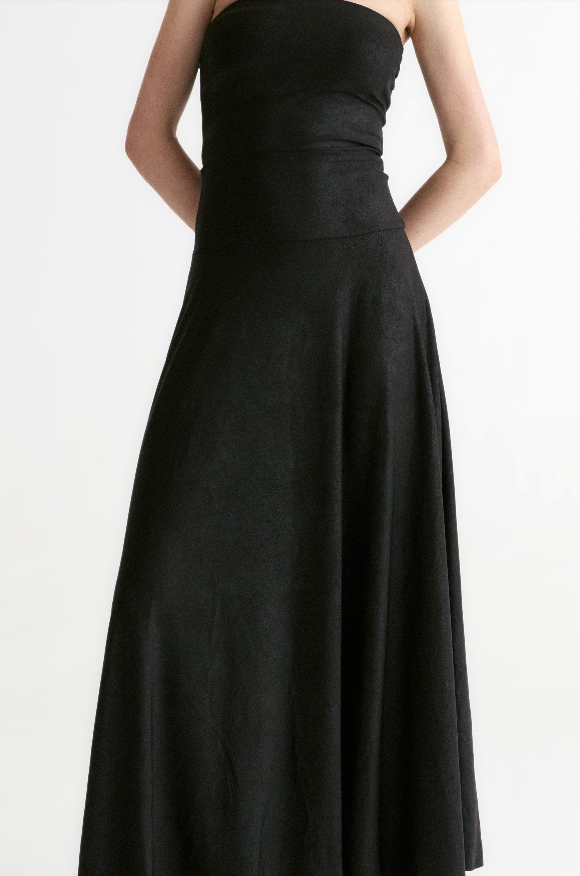 Strapless Jersey Maxi Dress