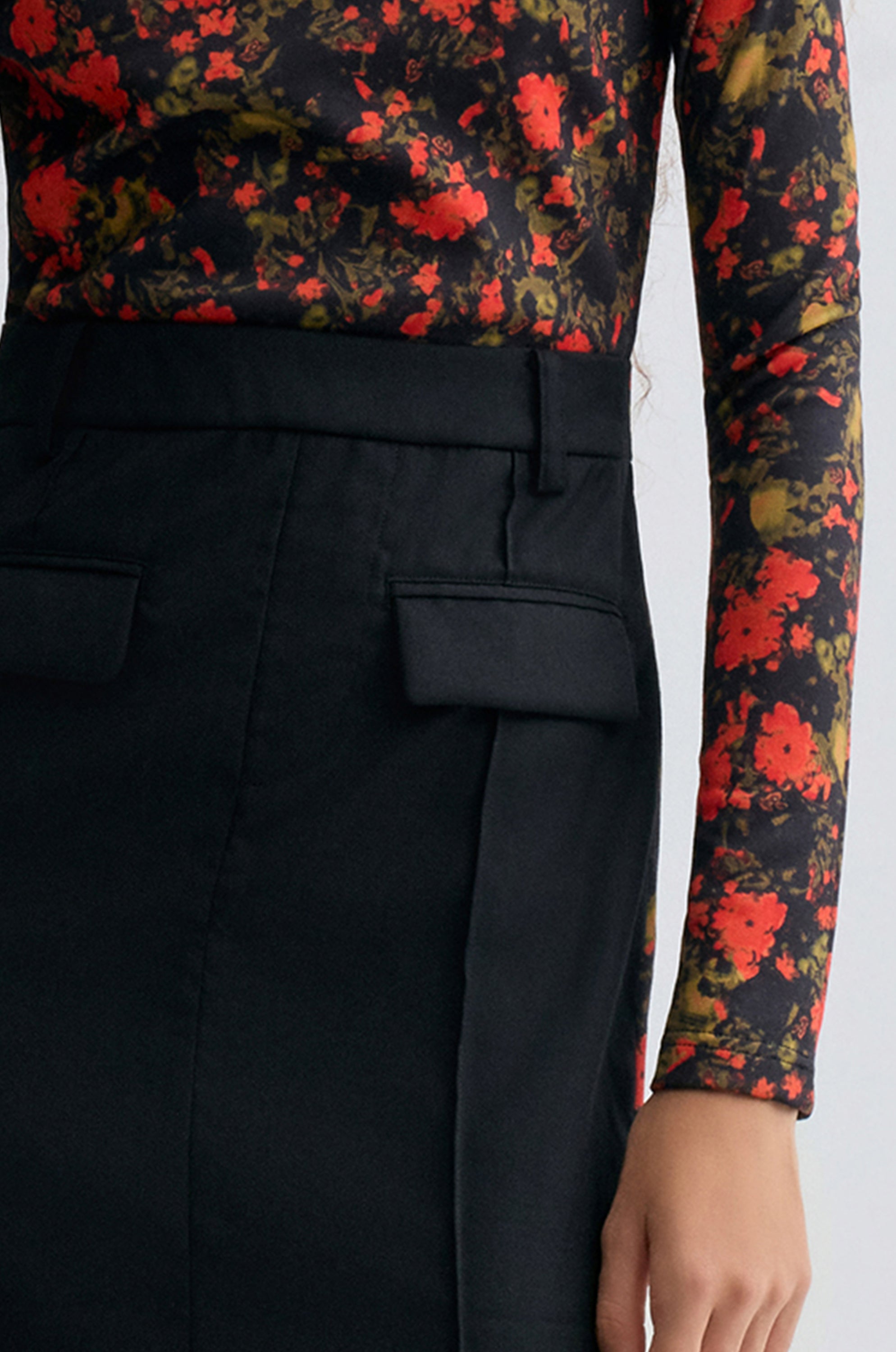 Deconstructed Printed Wool Dress