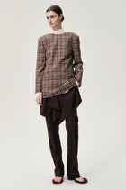 Reversible Check Blazer Espresso