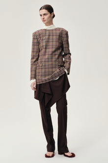 Reversible Check Blazer Espresso