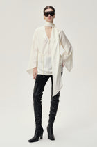 Reversible Scarf Blouse Ecru