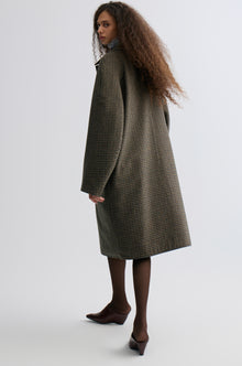 Reversible Twill and Check Trench Coat