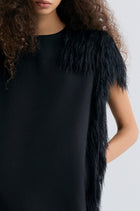 Side-Trim Wool Dress