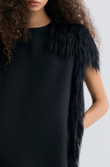 Side-Trim Wool Dress