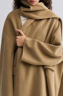 Oversized Double-faced Scarf Coat Hazel