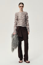 Layered Skirt Trousers Rum